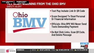 Safety Alert: Ohio BMV warns of text scam