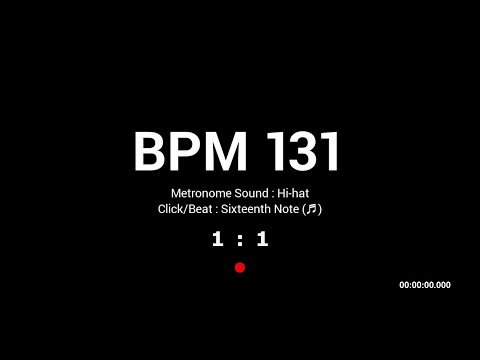 Metronome BPM 131 / Hi-hat / 16th (Half-opened)