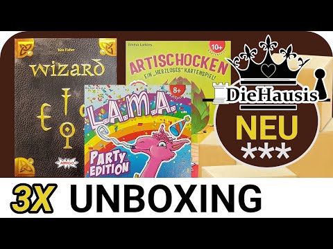 Unboxing | WIZARD Artischocken  LAMA Party (AMIGO Spiele) 2x Neuheiten 2021 (deutsch)
