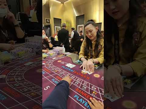 $1000 INTENSE  MAX BET ON THE BACCARAT TABLE #baccarat #gambling #comedy #casino