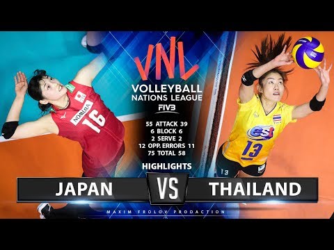 Japan vs Thailand | Highlights | Women's VNL 2019