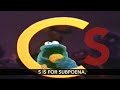 Cookie Monster Spells S U B P O E N A