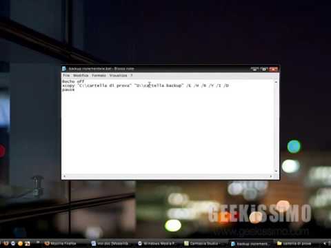 Video Tutorial: come fare backup incrementali senza installare software aggiuntivi