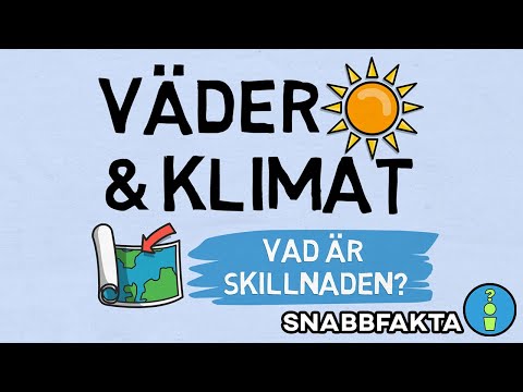 VÄDER & KLIMAT - VAD ÄR SKILLNADEN?