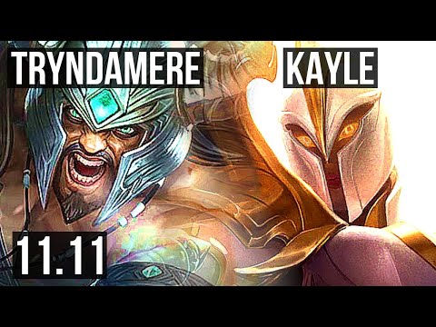 TRYNDAMERE vs KAYLE (TOP) | 8 solo kills, 12/2/7, 1.3M mastery, 300+ games | EUW Diamond | v11.11