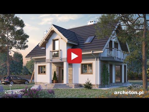 Projekt domu Klara Neo - archeton.pl - z poddaszem użytkowym 143 m2