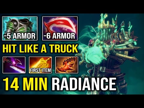 WTF 14Min Radiance Wraith King | Full Armor Reduct EZ 22Kills with Desolator Silver Edge Dota 2