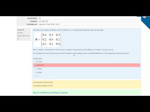 Pesquisa Operacional II - Q1/U1 Cadeia de Markov [Gabarito Comentado]