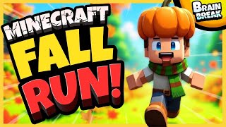 🍂 Minecraft Fall Run 🍂 Brain Break 🍂 Fall Brain Breaks for Kids 🍂 Danny Go Inspired
