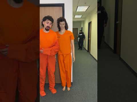 Thief sets up mannequin to escape from the police man #shorts