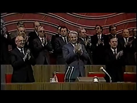 Soviet Union Congress With Yeltsin 1987 CPSU - The Internationale on Lenin's Birthday 22 April