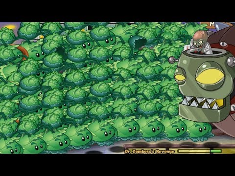Plants vs Zombies Hack - 9999 GIANT Cabbage pult vs Dr  Zomboss