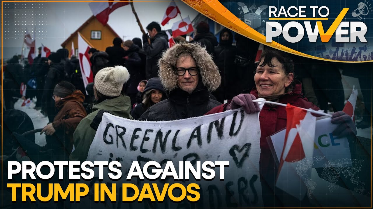 Davos 2026: 'Stop Trump, No WEF!' Protests Rage as U.S. Delegation Swells | WION Race To Power