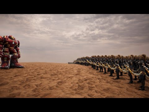 Hulk Buster vs 50,000 Valkyries – Steel Titan vs Divine Army | UEBS2