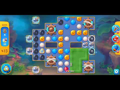 Fishdom. 8223 level no boosters and diamonds - 20 moves (❌ no lightning)