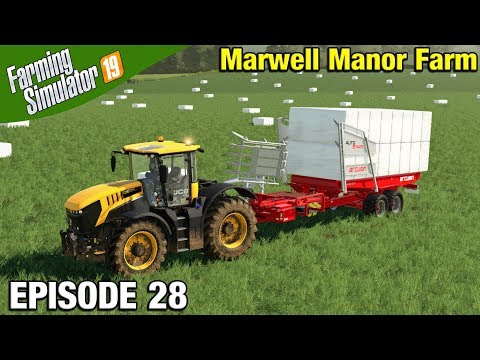 CARTING SILAGE BALES Farming Simulator 19 Timelapse - Marwell Manor Farm FS19 Episode 28