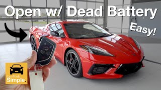 How To: Open Corvette C8 with Dead Battery | Simple Process!