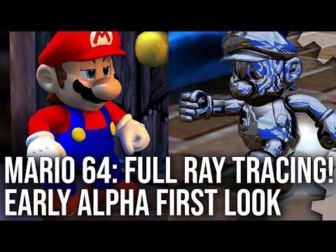Super Mario 64 RT: Full Ray Tracing Conversion - PC Technical Preview First Look!