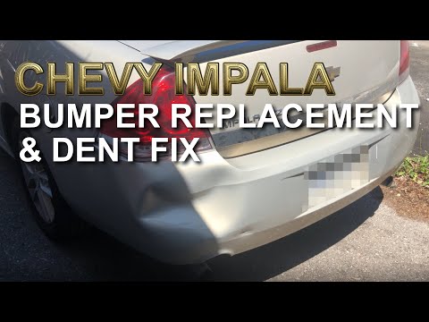 Chevy Impala Rear Bumper Replacement & Dent Fix