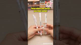 Three white pen hacks you must know! #shorts