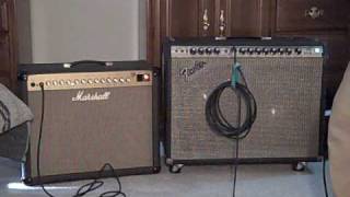 Video thumbnail for Marshall JTM 60 & Fender Twin Reverb comparison review by Crabychristmas