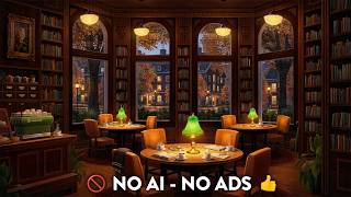 Download lagu Fall Library Cafe Ambience with Calm Jazz Music & Rain for Studying, Focus, & Relaxation mp3