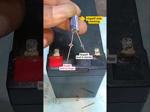 How to install an electrolytic condenser correctly #trend #electronictricks #tips #capacitor #tech