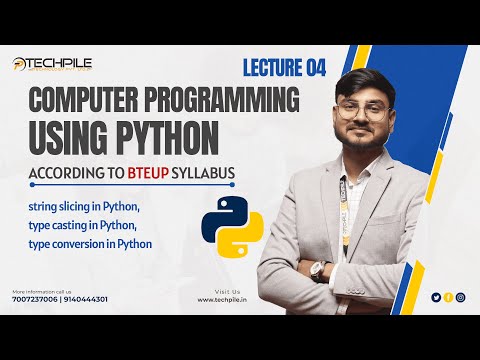 String Slicing In Python Type Casting In Python Type Conversion In Python Lecture 04