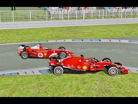 Ferrari F1 2018 vs Ferrari F1 2004 - Old Hockenheim