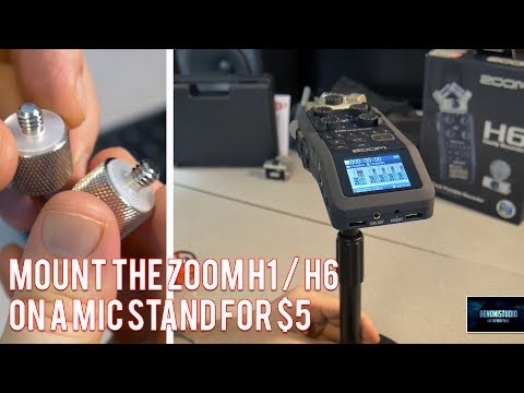 HOW TO MOUNT THE ZOOM H1\H6 TO A MIC STAND FOR $5!
