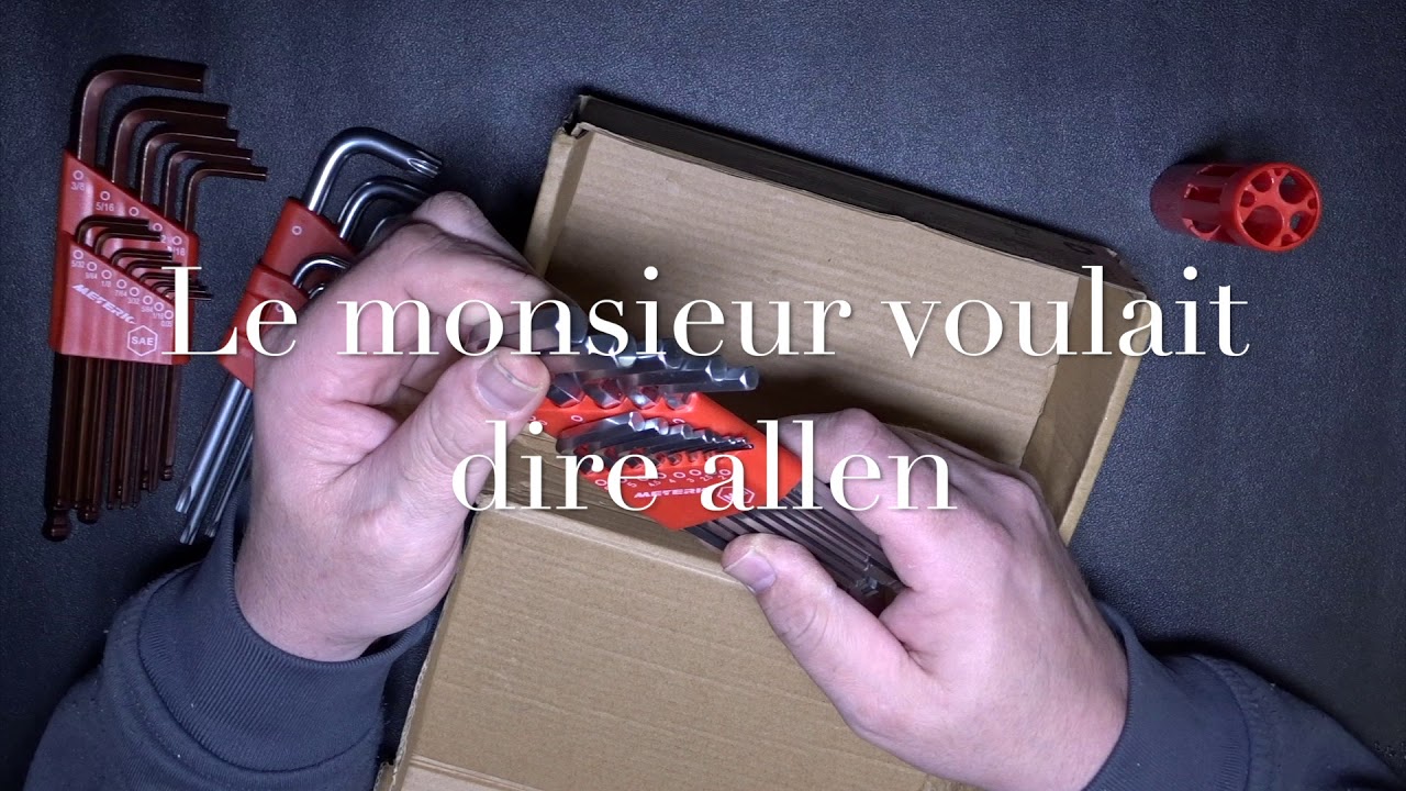 Présentation du kit 3 jeux de clés (BTR , TORX, SAE) Meterk