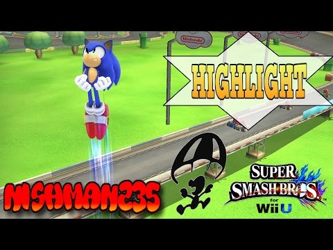 "SIKE" Super Smash Bros. 4 Wii U HIGHLIGHT (Sonic vs. Game & Watch) 1 on 1