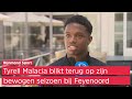 Malacia over ontwikkeling bij Feyenoord: ‘Veel geleerd van de tijd dat ik geblesseerd was’