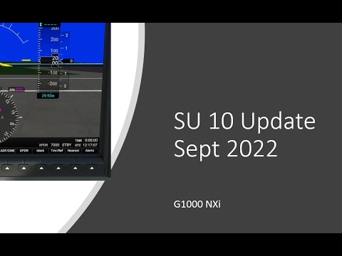 SU 10 - part 1 Changes and the G1000 NXi