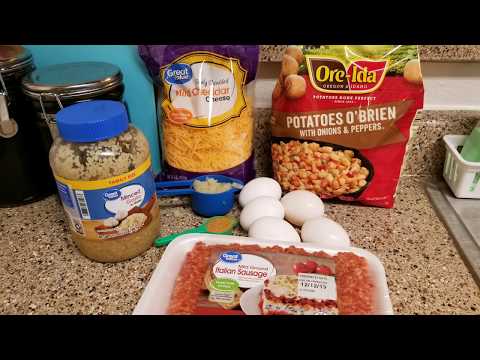 CHEESY POTATO EGG & SAUSAGE CASSEROLE | WHATS FOR...