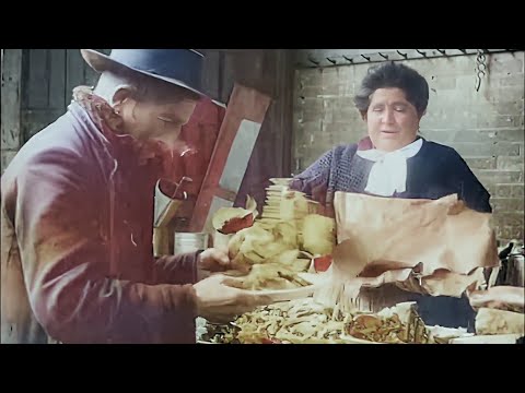 Restored & Colorized (AI) : How the Poor Eat Paris (1910)