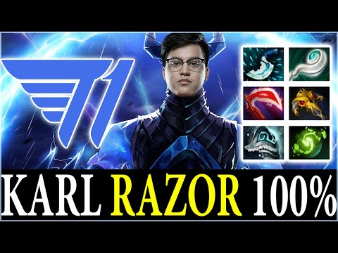 T1.Karl NONSTOP SNOWBALL | Razor vs Zeus MID | Dota 2 Pro Players Clips