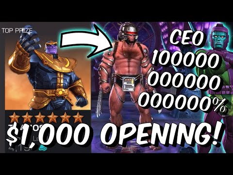 $1,000 Greater Gifting Crystal Opening - THANOS & WOLVERINE WEAPON X - Marvel Contest of Champions