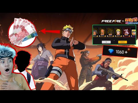 ADIKKU TOP UP HABISKAN RATUSAN RIBU DUIT!! GHACA SKIN NARUTO FREE FIRE