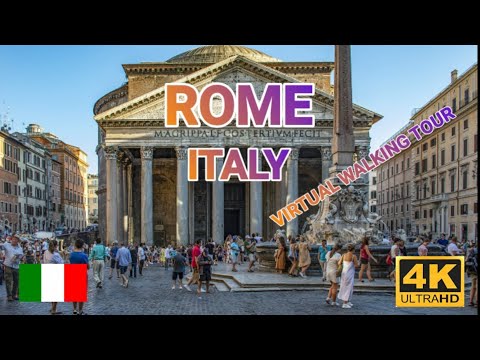 Rome, Italy virtual Walking Tour, Tourist guide, 4K ultra HD, 2021