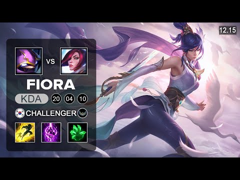 Fiora vs Kennen Top - KR Grandmaster - Patch 12.15 Season 12