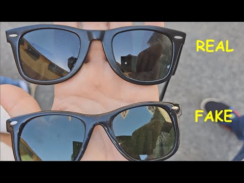 Real vs Fake Ray Ban wayfarer vintage sunglasses. How to spot fake Ray Ban Bausch & Lomb eye glasses