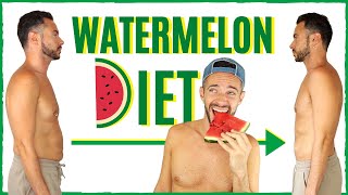 Guy Tries Eating 🍉 WATERMELON DIET EVERY DAY for 7 DAYS 🍉 Weight Loss Transformation Results