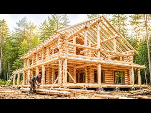 2 Years Building a Massive Log Cabin Alone Deep in the Forest @bjornbrenton @QuantumMakers 