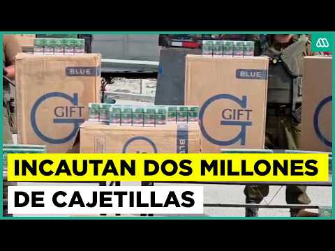 Incautación histórica de más de 2 millones de cajetillas de cigarrillos de contrabando en el norte