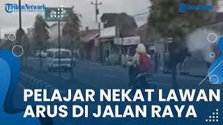 Viral Seorang Pelajar Perempuan Nekat Melawan Arus Jalan Jogja-Solo, Ini Penjelasan Polisi