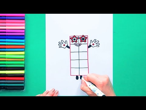 How to draw Number 10 (Numberblocks)