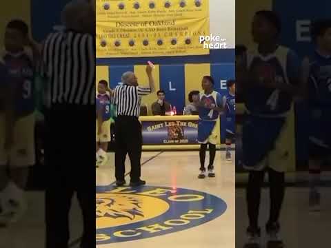 Kid Dances With Referee During Half-Time of Basketball Game