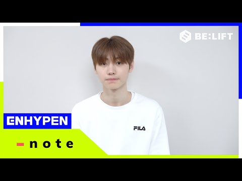 [-note] 200802 SUNGHOON - ENHYPEN (엔하이픈) (ENG/JPN)