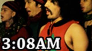 [Ed. note: At first I found this incredibly obnoxious. People are trying to sleep! Then I was all, "Kids will be kids, I guess!" And then they sang for the cops, which was genuinely fun to watch.]